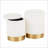 Ottomans, Contemporary Nesting Set – Cream Plush Fabric, Gold Metal Base by LumiSource | Gold | Metal-532184967