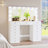 Makeup Vanity With Lighted Mirror And Glass Top, Vanity Table With 15 Drawers And Lighted Drawer For Bedroom-578782379