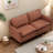 Comfortable Leather Sofas, 55.9 Inch Modern Compact Loveseat For Home