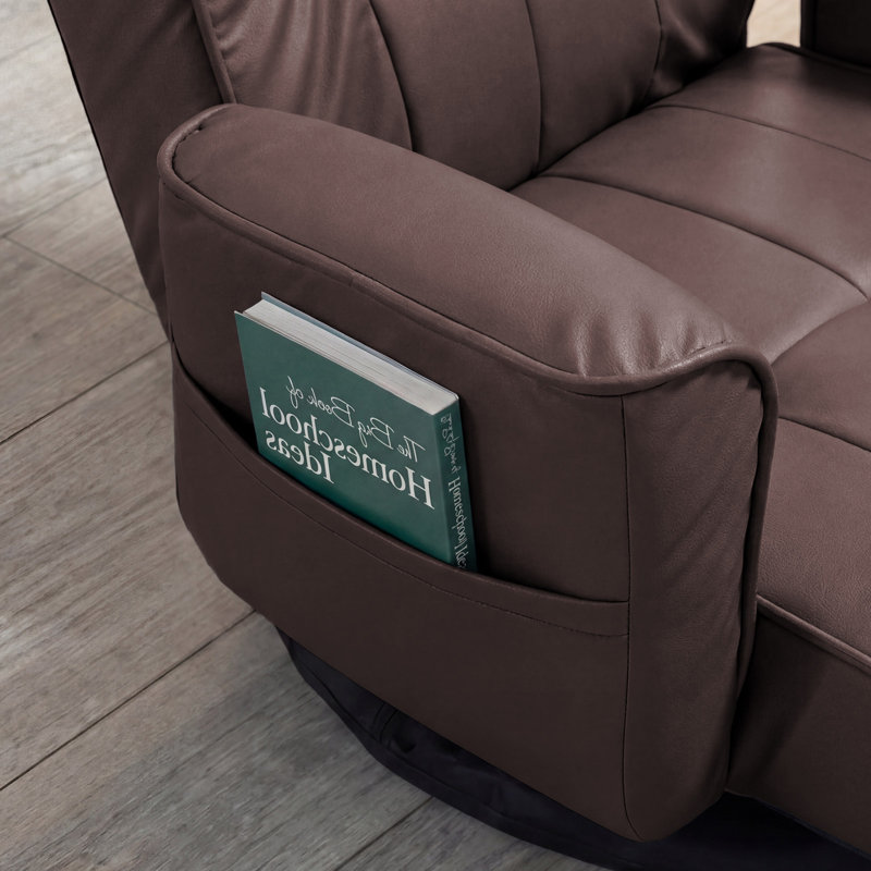 360 Degree Swivel Floor Gaming Chairs For Adults Adjustable Reclining Game Chair, Brown