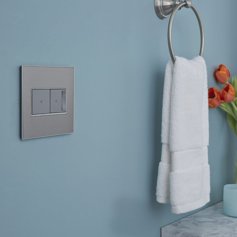 Adorne® sofTap 0-10V Single Pole and 3 Way Dimmer with Microban, Magnesium