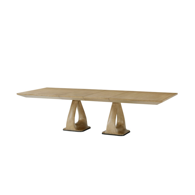 Essence Extendable Oak Solid Wood Dining Table, Blonde