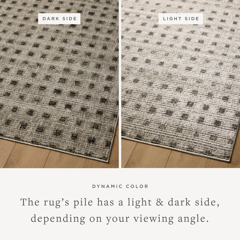 Tapis argenté / gris anthracite Jeremiah Brent x Loloi Bleecker, Rectangle 7'10" x 10'
