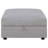 Square Upholstered Storage Ottoman Grey