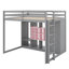 Lit mezzanine en bois pleine grandeur avec garde-robe, tablettes et armoire-501571874-501571876