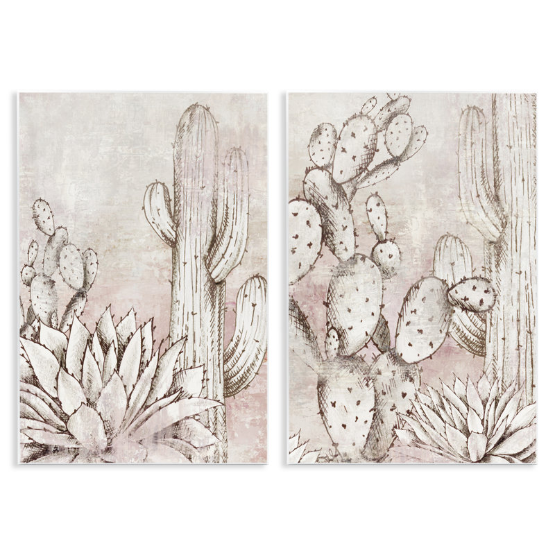 Ensemble de 2 plaques murales Botanical Oasis Guardians, design par Luna Mavis, H 15 po x l 20 po