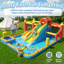 Kids Inflatable Water Park Bounce House with Slide, Splash Pool & Basketball Hoop – 15.4' Backyard Outdoor Playset for Toddlers & Kids
