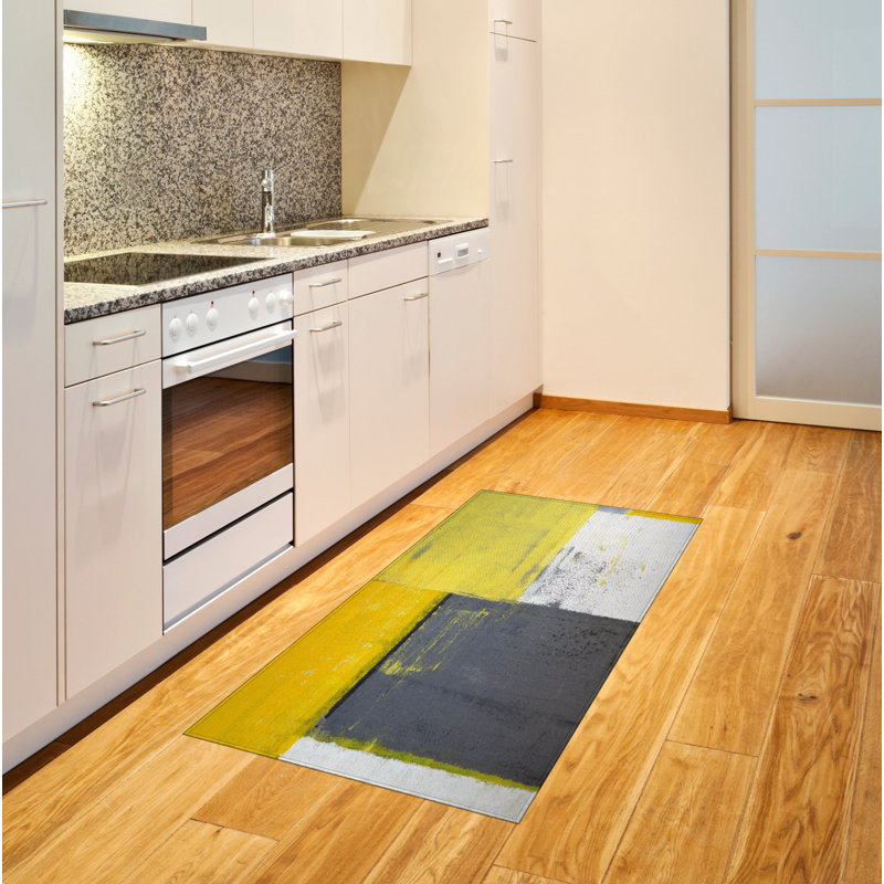 Abstract High Density Long Fiber Poly Threads Decorative Area Rug Carpet, Rectangle 2'7" x 5'