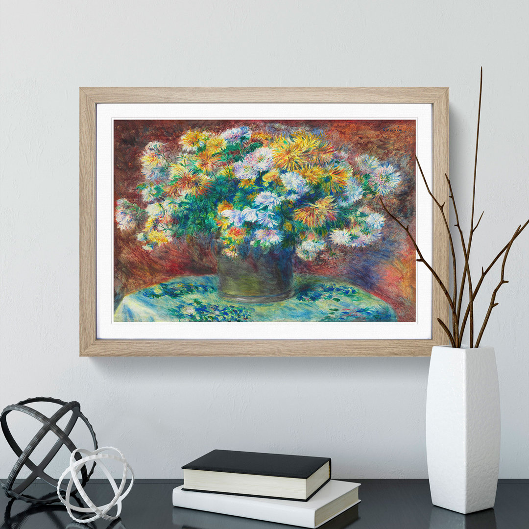 Chrysanthemums by Pierre-Auguste Renoir - Picture Frame Painting