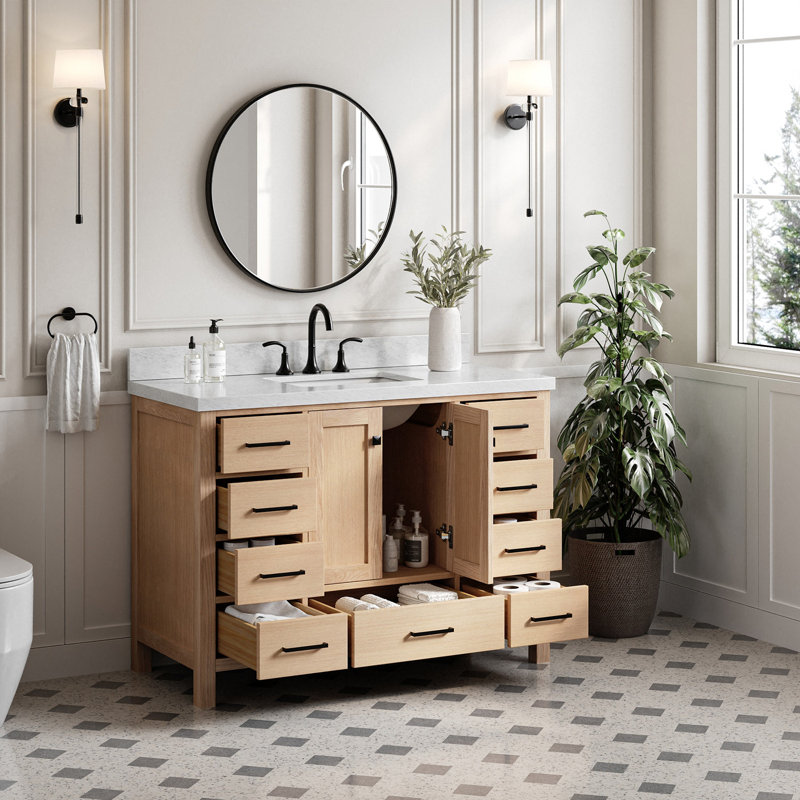 Ensemble de meuble-lavabo simple 49 po Cambridge, Chêne