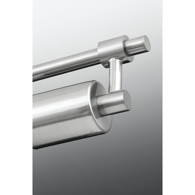 Éclairage pour salle de bain à intensité variable 2 lumières Hiltner, Nickel brossé