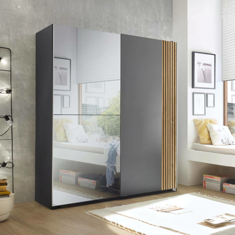 Cassadee 2 Door Glass Wardrobe