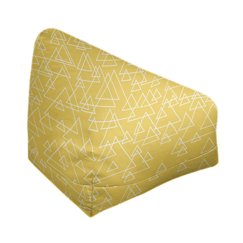 Kitterman Bean Bag Cover, 38" H x 42" W x 29" D, Bean Bag Cover, Khaki/White