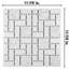Academy Random Sized Straight Edge Porcelain Versailles Mosaic Wall & Floor Tile-1806819462