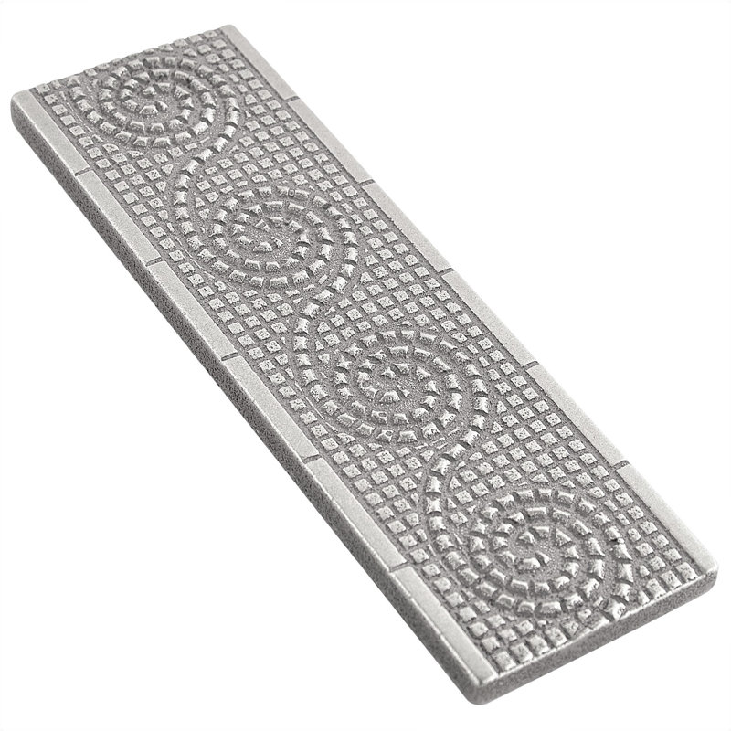 Carreau de doublure en métal 6 po x 1 po, Étain / nickel