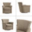 Fauteuil d'appoint pivotant en similicuir-597365128
