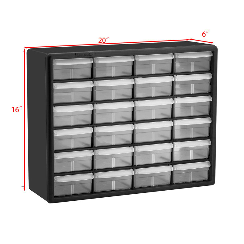 17 Stories 24-Drawer Plastic Drawer Storage Cabinet | Wayfair