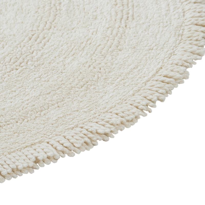 Raul Cotton Non-Slip Bath Mat, Ivory, 30"W x 30"L