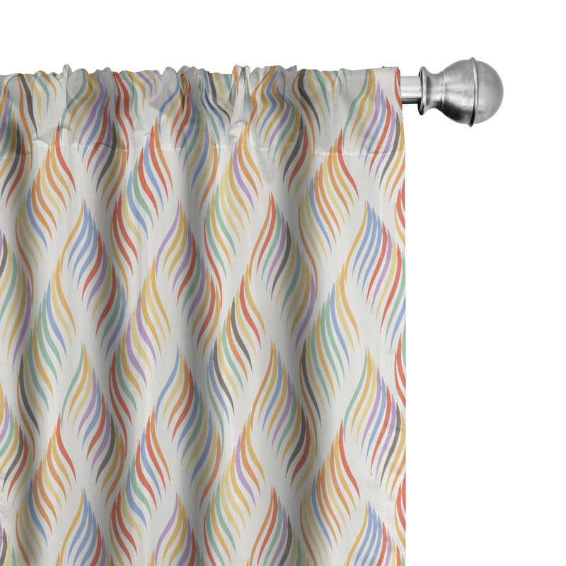 Lattice Semi-Sheer Rod Pocket Curtain Panels, 28" x 95"