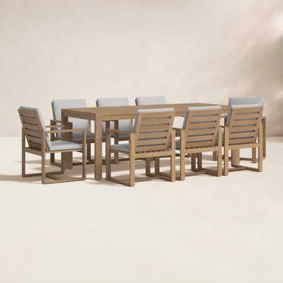 Joly 87" Acacia Patio Dining Set