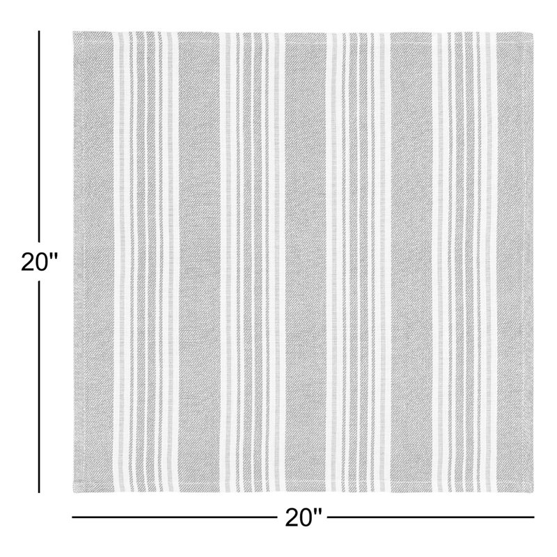 serviettes de table en tissu tissé, Gris