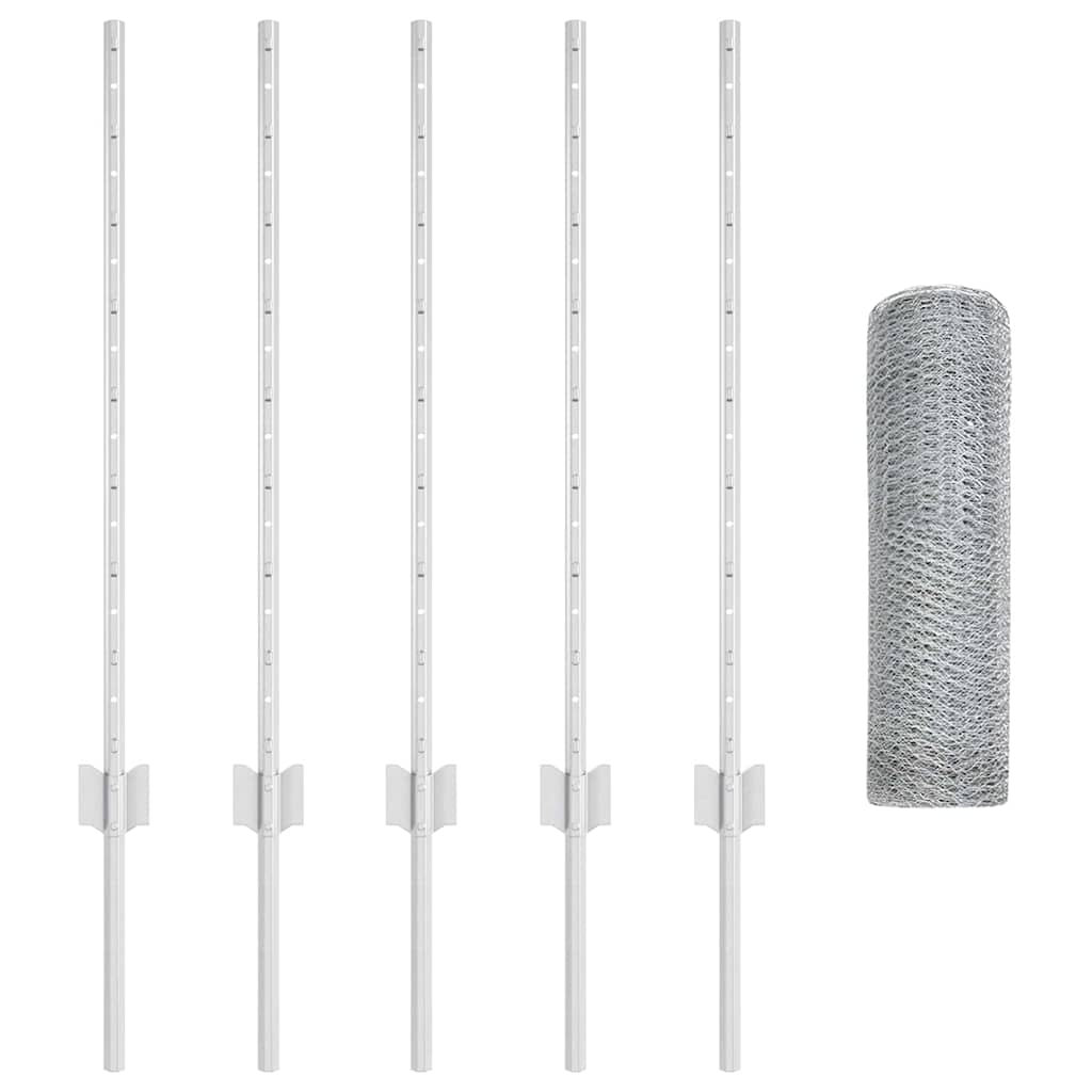 Vidaxl Fence With Posts Steel