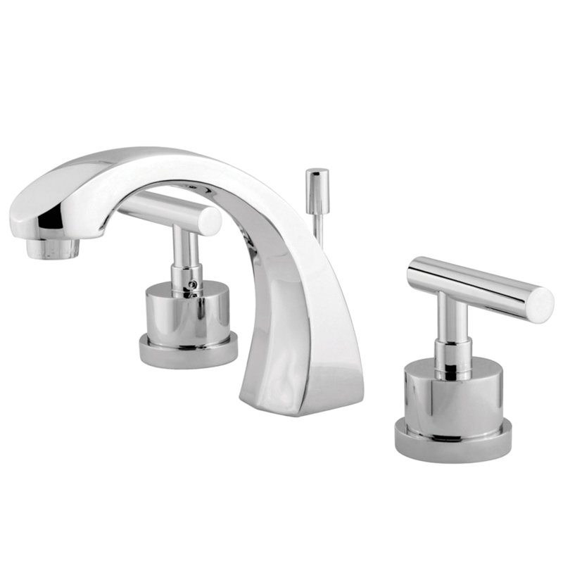 Robinet de salle de bain espacé Kingston, Chrome chrome