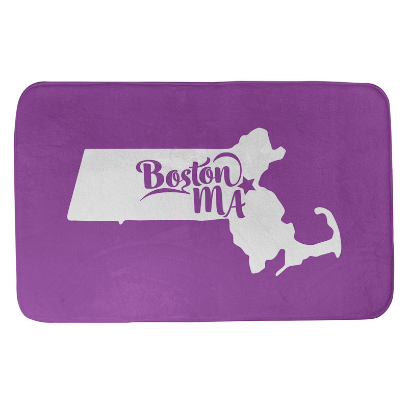 Tapis pour salle de bain ancrage alaska, l 17 po x L 21 po, Gris, Boston, Massachusetts