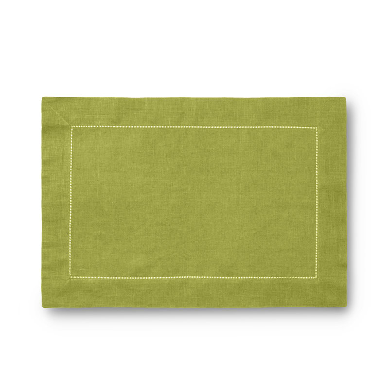 Festival Linen Rectangle Placemats, Lime