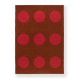 Habitat Festival Hand Tufted Polka Dots Area Rug in Red/Dark Brown