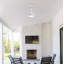 Ventilateurs de plafond modernes d'inspiration hélice avec lumières avec moteur CC réversible silencieux et télécommande, blanc mat-130156595