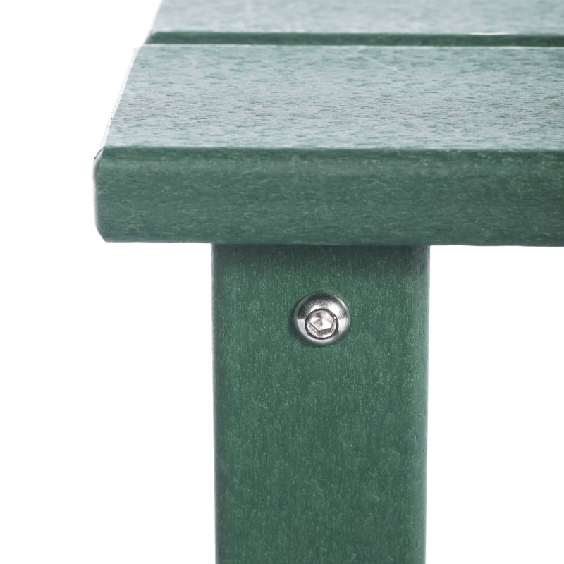 Laguna Kids Outdoor Poly Adirondack Chair With Side Table 3-Piece Set, Dark Green