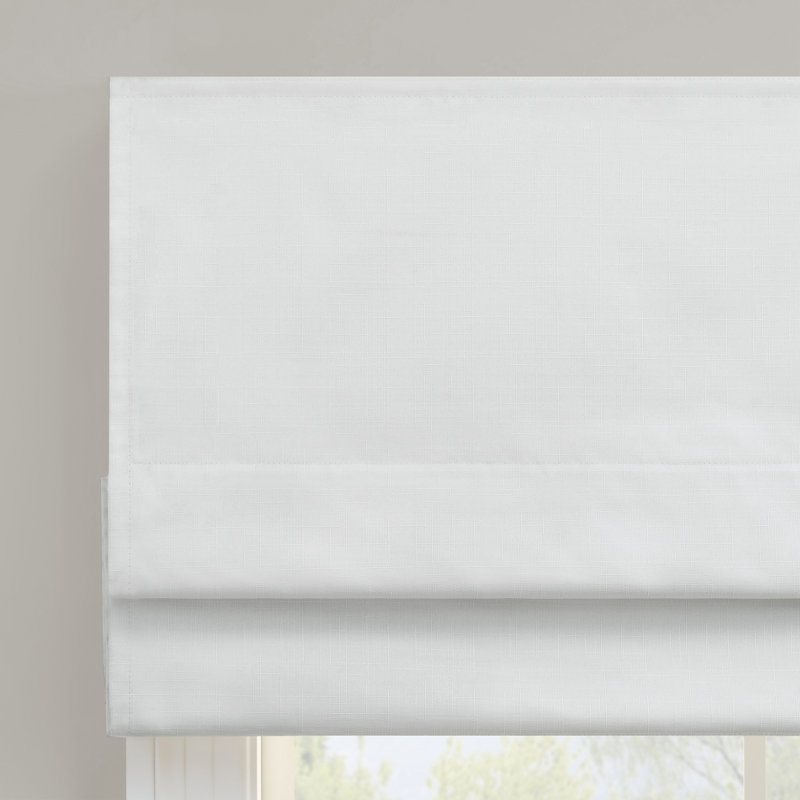 Blackout Roman Shade, White, 39"W x 64"L