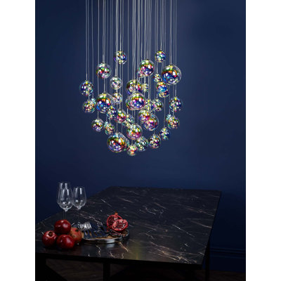 Erline 12 - Light Chrome LED Cluster Pendant