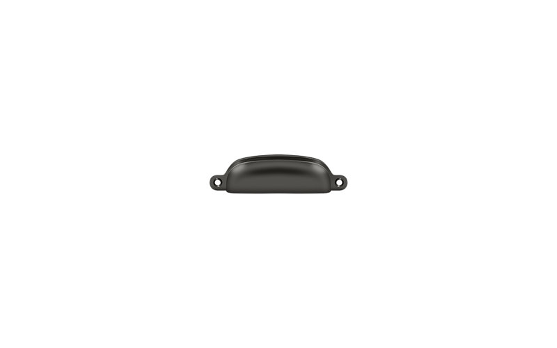Deltana SHP29U5 Exposed Shell Pull 4"; Antique Brass Finish, Oil - Rubbed Bronze