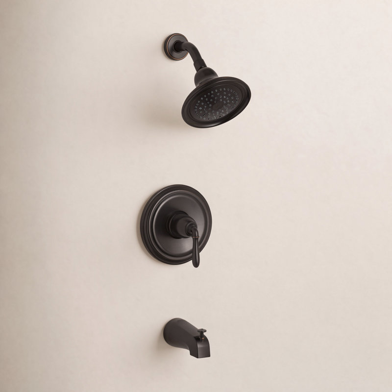 Kohler Devonshire Rite-Temp Bath and Shower Trim Set with Slip-Fit or NPT Spout, Valve Not Included, Oil Rubbed Bronze, Npt