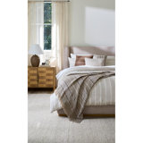 Davala Hand Knotted Wool Vintage Look Area Rug in Ivory