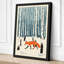 Fox in Winter Woods Scandinavian - Wrapped Canvas-1611665934-1611665935