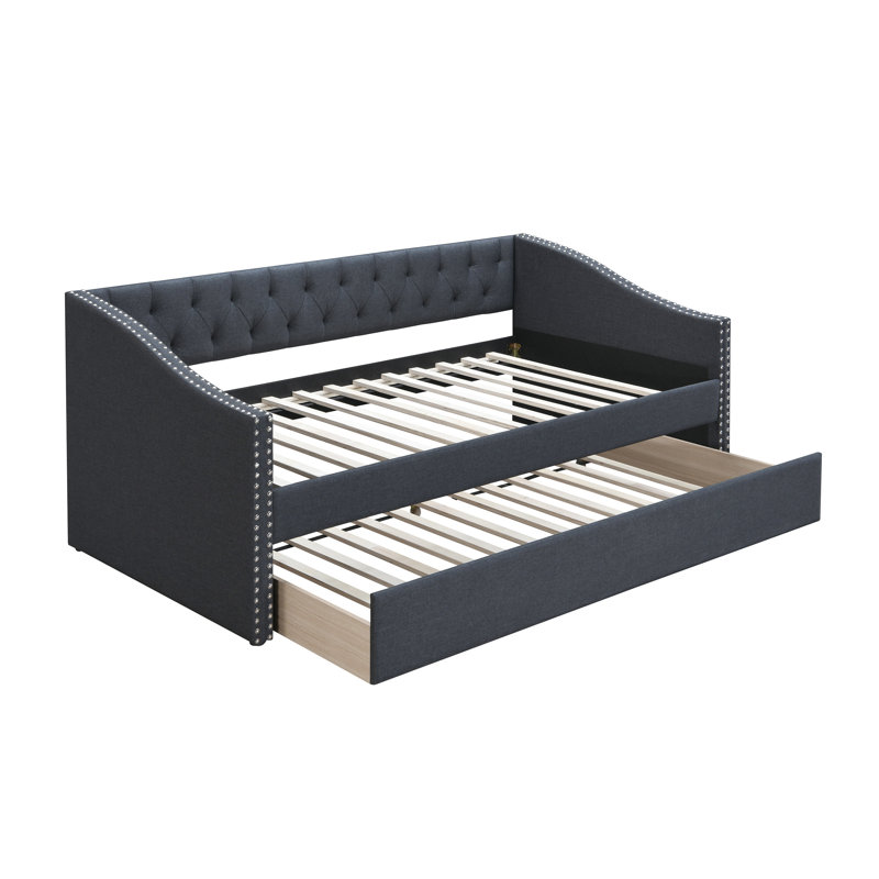 Ariarna Upholstered Daybed, Charcoal
