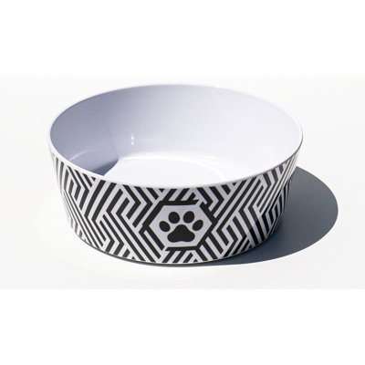 Bol pour animal de compagnie noir et blanc