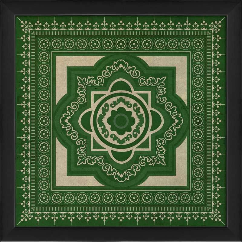 6 impressions encadrées Tile, Vert