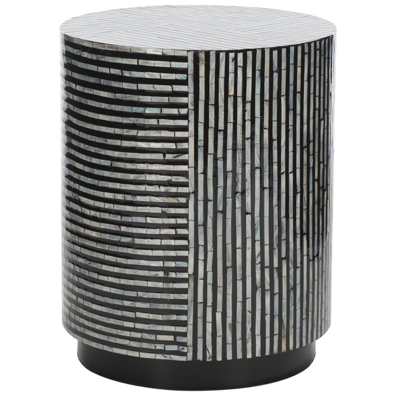 Table de bout multi en fausse nacre noire