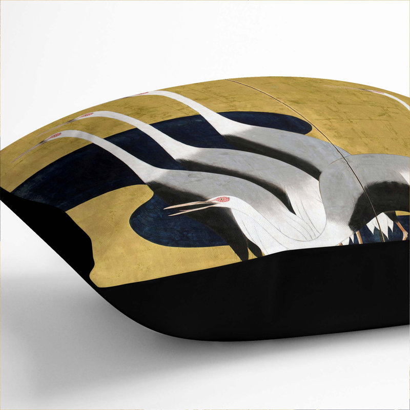 Square Throw Cushion, 40cm H x 40cm W x 15cm D, Black