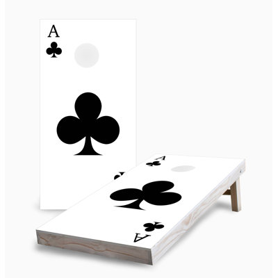 Ace of Clubs 2x4 Cornhole Board Set | Includes (2) Boards (8) Bags & Optional Accessories