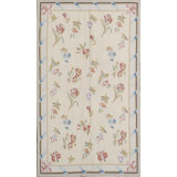 Hand-Knotted High-Quality Cream and Beige Area Rug