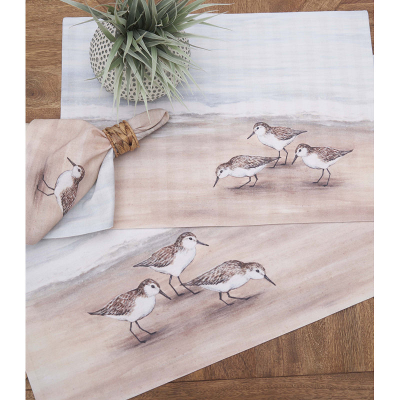 Ensemble de 6 napperons Sandpiper Coastal Shores