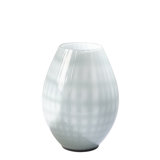 Cased Glass Grid Vase-Blue