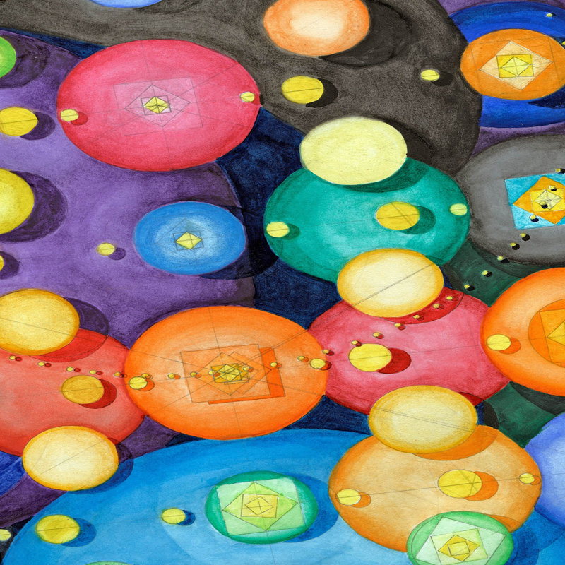 Ensemble de housse de couette DiaNoche en microfibre par Lorien Suarez - Sphères 15