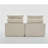 Modular Sofa,No Armres,At Will DIY,Soft Corduroy Fabric,Neck Pillow-Back Lounge Sofa Chair,Reading Nook, Or Apartment Living, Lumbar Pillow,2 Sea,Upholstered,Beige-1350086322