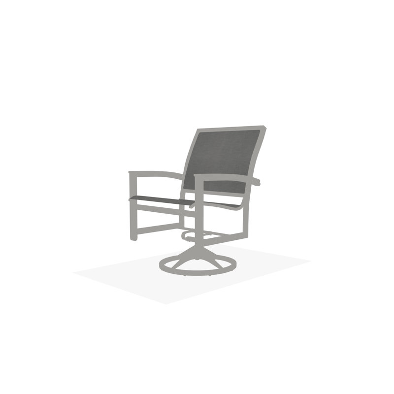 Bazza Outdoor Dining Chair, Snow, Alloy Sunbrella®